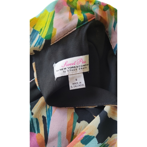 Sweet Pea New York by Stacy Frati Size Small Floral Halter Midi Dress - Picture 3 of 7